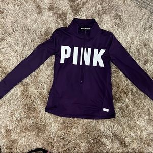 Pink brand long sleeve 3/4 zipper pullover